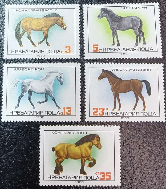 Bulgaria 1980 Horse Breeds mint set of 5