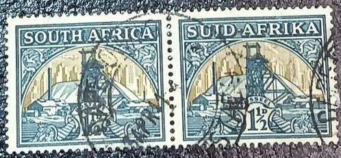 Union of South Africa 1941 Local Motives - Goldmine pair used