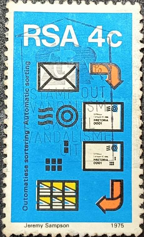 RSA 1975 Postal Mechanization 4c used
