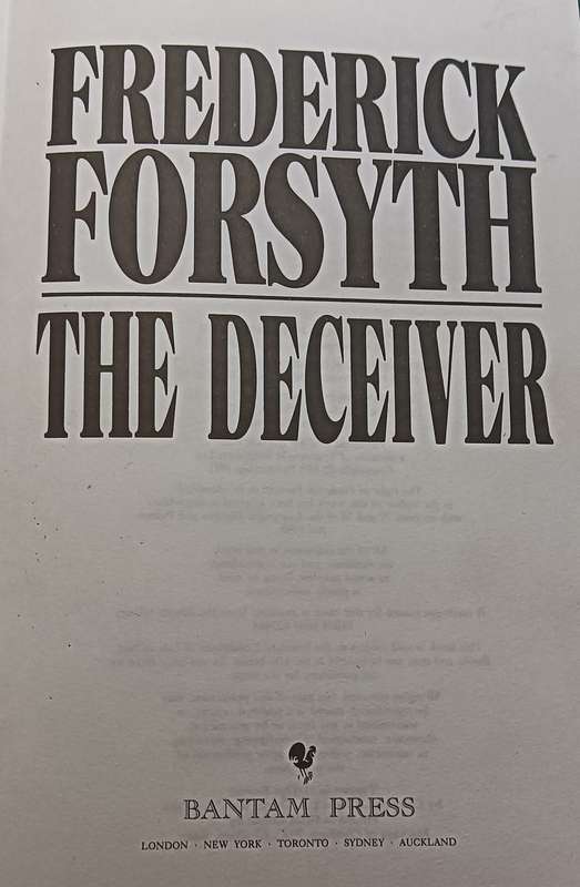The Deceiver - Frederick Forsyth - Hardcover - 416 pages