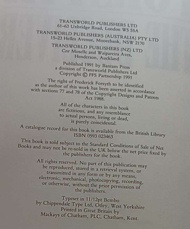 The Deceiver - Frederick Forsyth - Hardcover - 416 pages