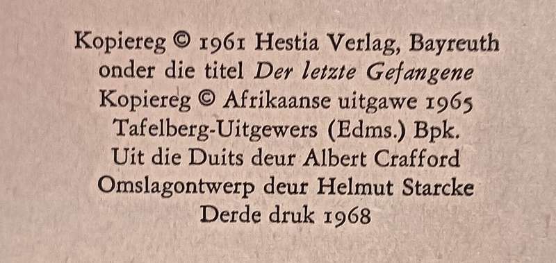 Die Laaste Gevangene - Heinz G. Konsalik - Hardcover - 236 pages