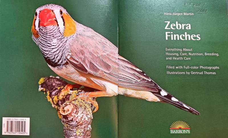 Zebra Finches - A Complete Pet Owner's Manual - Barron's - Softcover - 79 pages