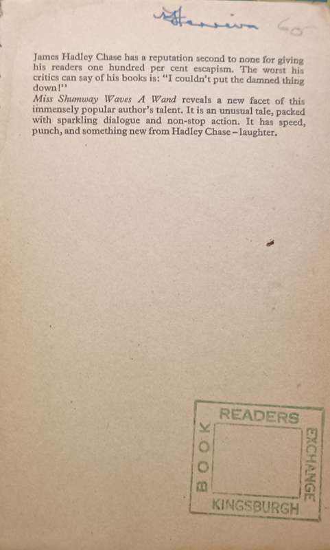 Miss Shumway Waves a Wand - James Hadley Chase - Softcover - 223 Pages