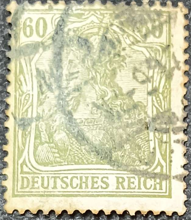 German Empire 1920 Daily Stamps - new colours 60 Pfg used
