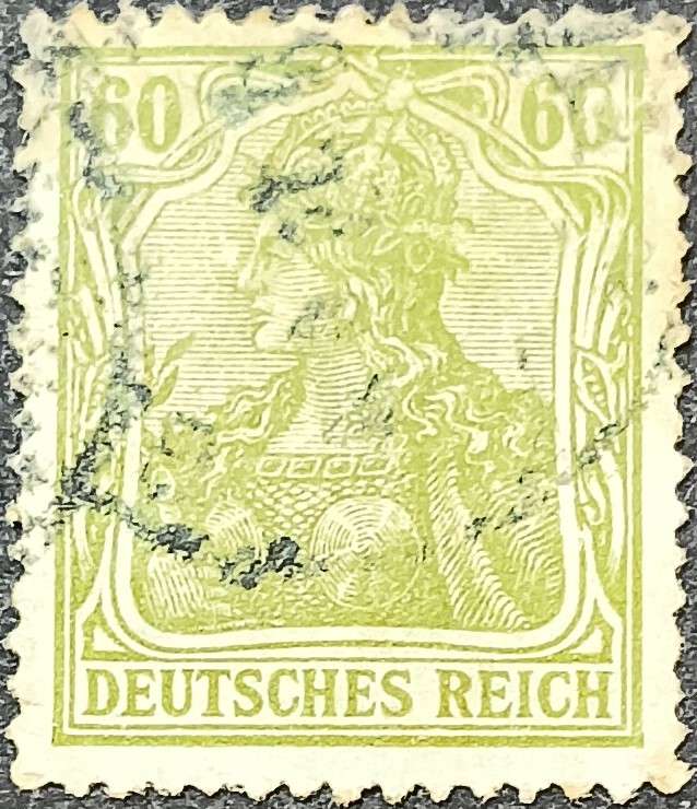 German Empire 1920 Daily Stamps - new colours 60 Pfg used