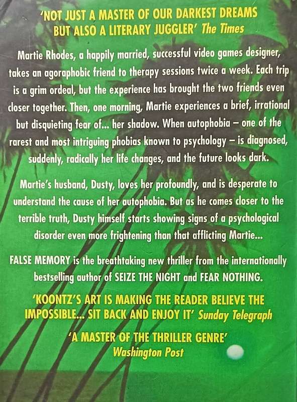 False Memory - Dean Koonz - Softcover - 818 pages