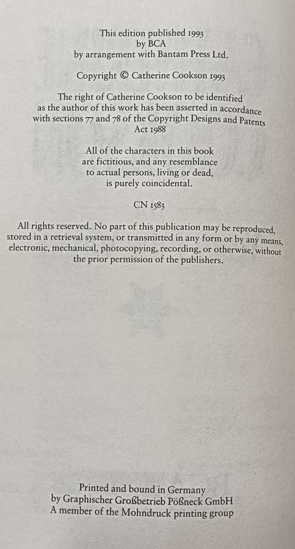 The Year of the Virgins - Catherine Cookson - Hardcover - 270 Pages