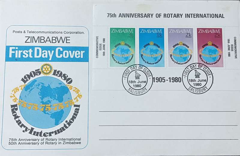 Zimbabwe 1980 FDC Rotary International