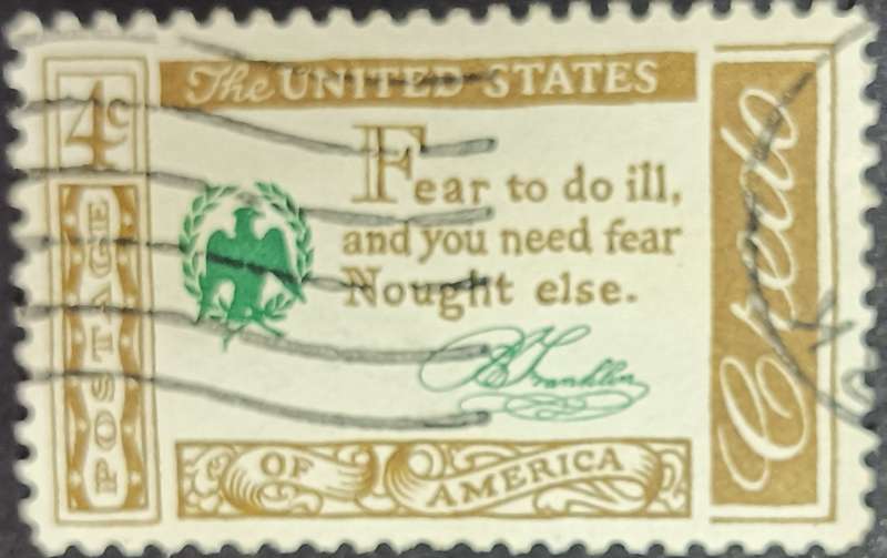 USA 1960 -1961 Quotations - The American Credo 4C used