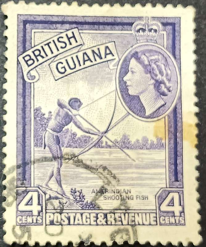 British Guiana 1954 Local Motives 4C used