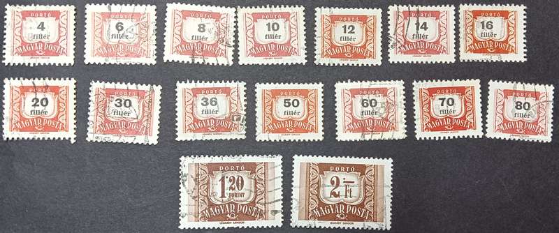 Hungary 1958 Partial set of revenues