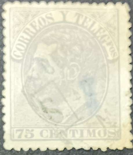 Spain 1882 King Alfonso XII 75 used
