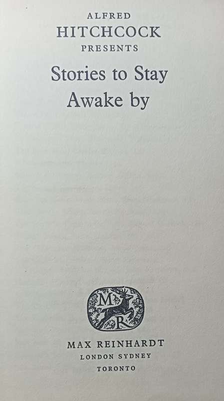 Alfred Hitchcock Presents Stories to Stay Awake by - Hardcover - 432 pages