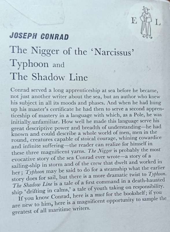 The Nigger of the Narcissus, Typhoon and Shadow Line - Joseph Conrad- Softcover - 305 Pages