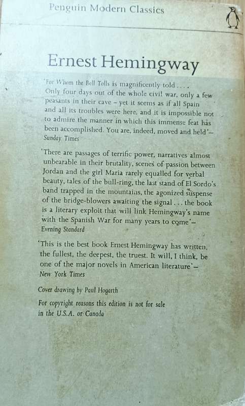 For Whom the Bell Tolls - Ernest Hemingway - Softcover - 444 Pages - Penguin