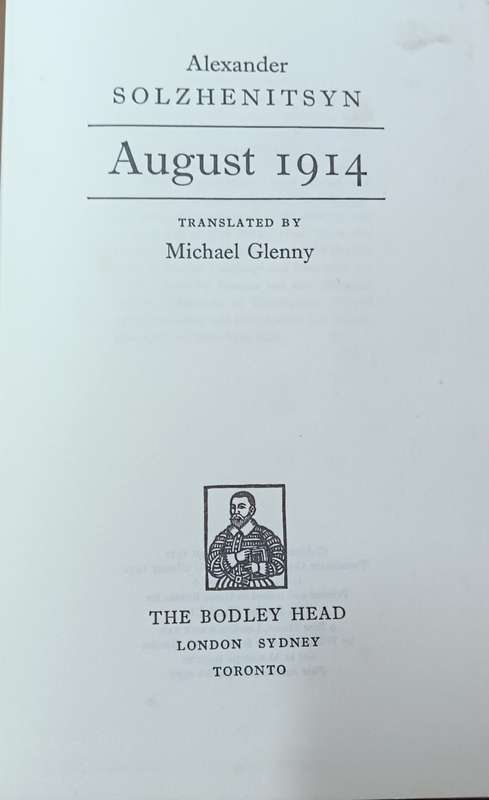 August 1914 - Alexander Solzhenitsyn - Softcover - 645 Pages