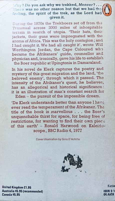 The Thirstland - W.A. De Klerk - Softcover - 524 pages