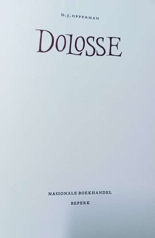 Dolosse - D.J. Opperman - Hardcover - 55 pages