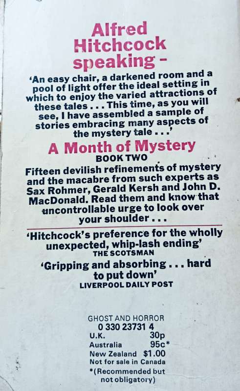A Month of Mystery Book 2 - Alfred Hitchcock - Softcover - 241 pages