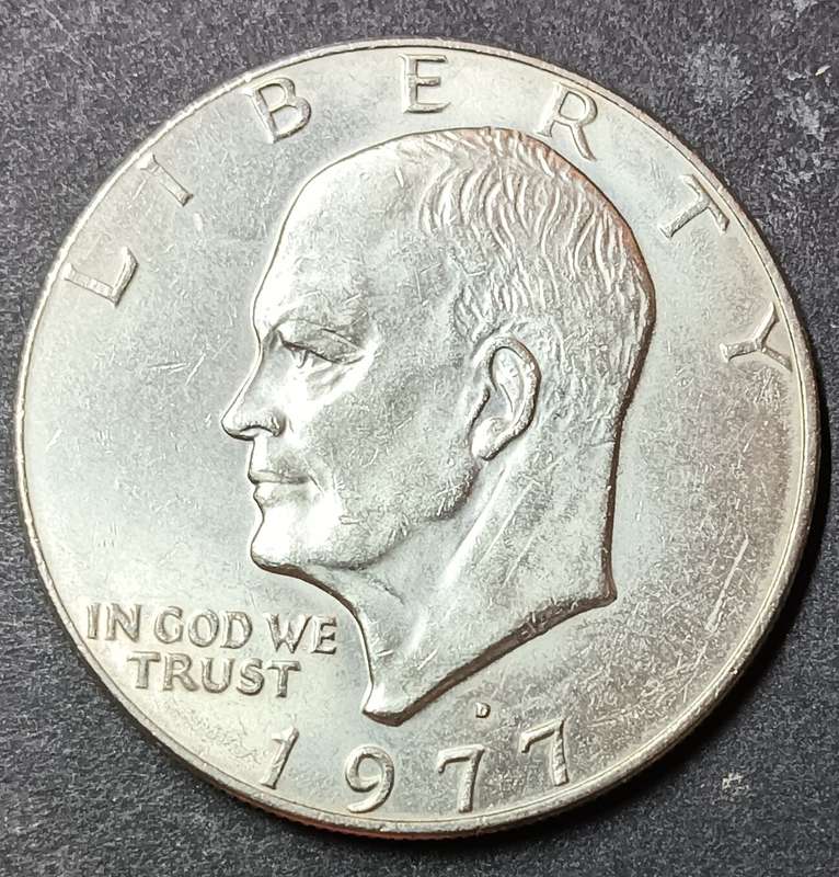 USA Eisenhower One Dollar 1977 - as per photograph