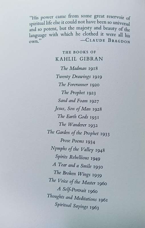 The Prophet - Kahlil Gibran- Hardcover - 112 pages