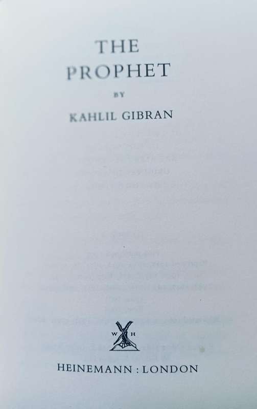 The Prophet - Kahlil Gibran- Hardcover - 112 pages
