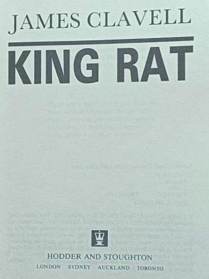 King Rat - James Clavell - Hardcover - 397 pages
