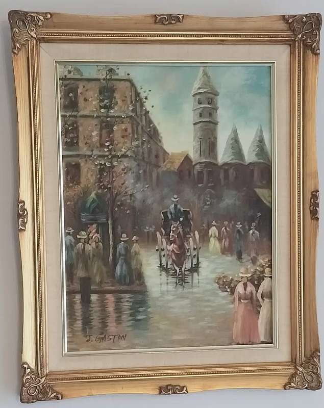 Superb French artist J Gaston original oil on canvas - value R16 000-
