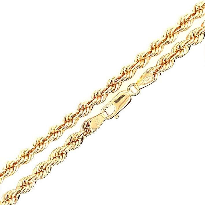 9k / 9ct gold Rope CHAIN: 4.3mm wide, 50cm. Last one!