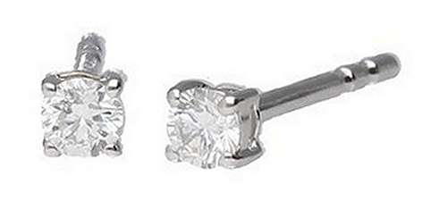 9k / 9ct white gold stud EARRINGS: 1.00cttw Lab Grown Diamonds