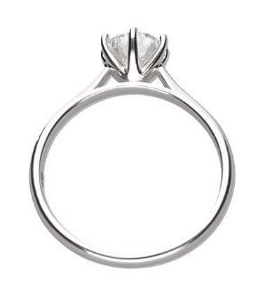 18k / 18ct white gold Solitaire RING: 0.79ct Lab Grown Diamond, size N. Last one!