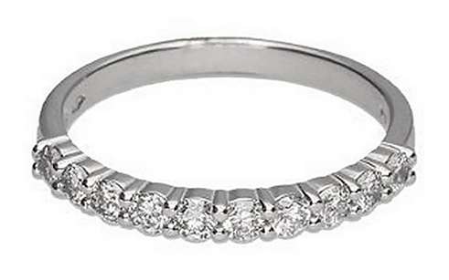 9k / 9ct white gold Eternity RING: 0.50cttw Lab Grown Diamonds, size N. Last one!