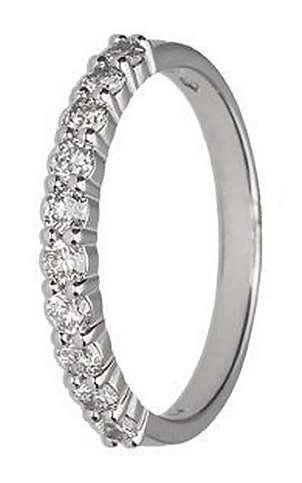 9k / 9ct white gold Eternity RING: 0.50cttw Lab Grown Diamonds, size N. Last one!