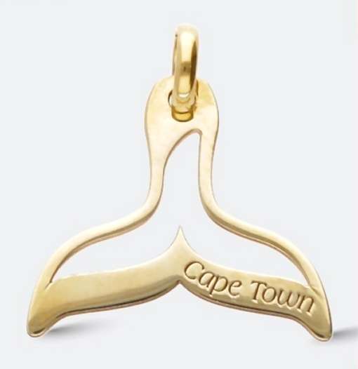 9k / 9ct gold whale tail PENDANT