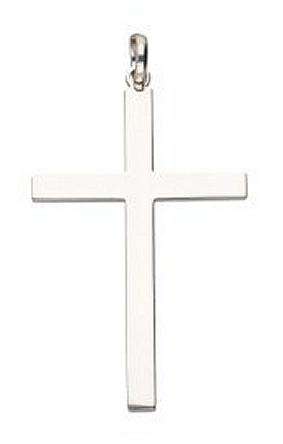 Flat CROSS: 24.5x41mm, sterling silver