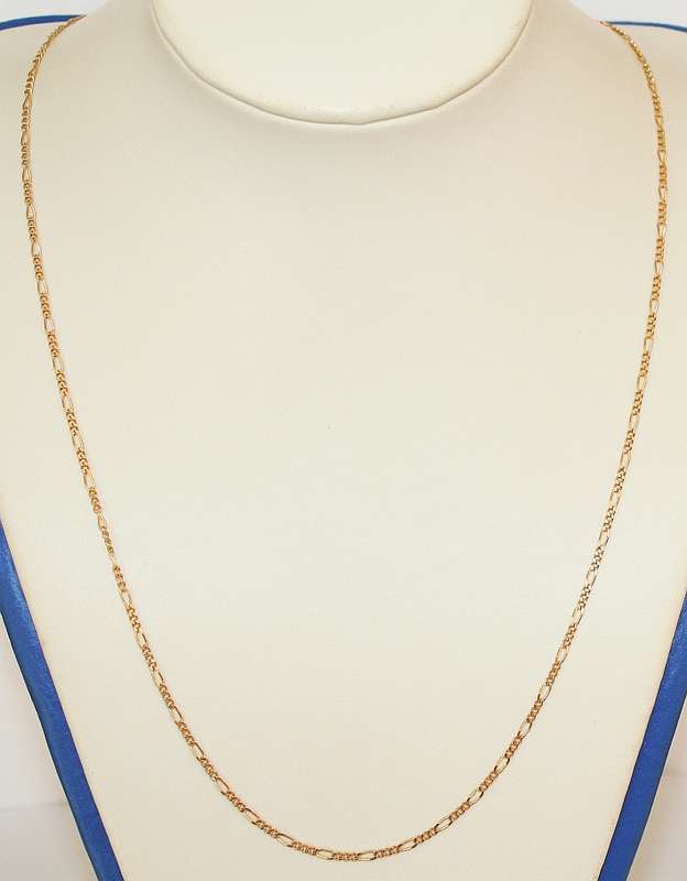 19.2k / 19.2ct Portuguese rose gold CHAIN: 3+1 Figaro, 2mm wide, 60cm. Ready for you. Last one