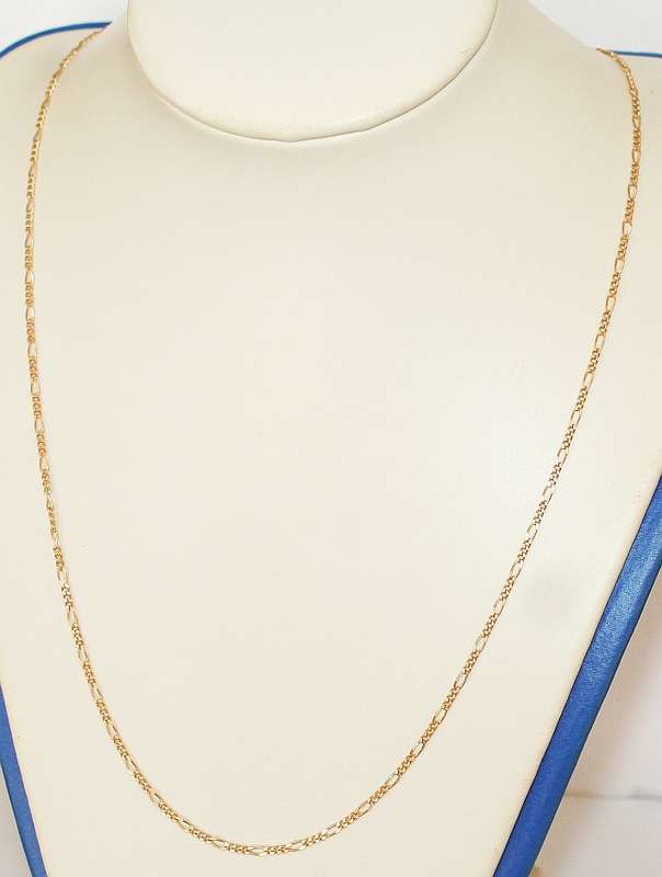 19.2k / 19.2ct Portuguese rose gold CHAIN: 3+1 Figaro, 2mm wide, 60cm. Ready for you. Last one