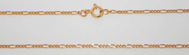 19.2k / 19.2ct Portuguese rose gold CHAIN: 3+1 Figaro, 2mm wide, 60cm. Ready for you. Last one
