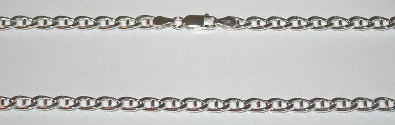 Marina link CHAIN: 4.8mm wide, 50cm, sterling silver