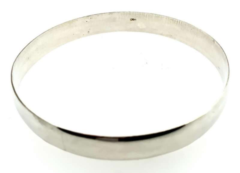 10mm wide D-shaped Bangle, 65mm diameter