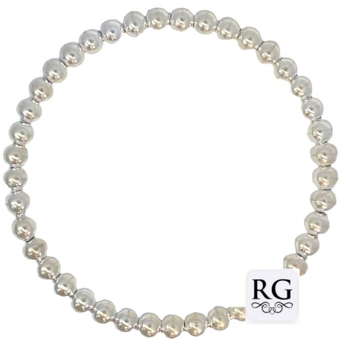 6mm wide ball bead Bangle, 70mm diameter