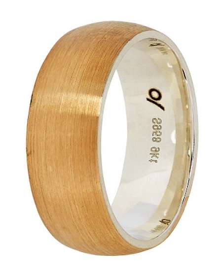 Designer wedding BAND: 9k / 9ct gold & Argentium silver, 8mm wide, domed, brushed a STUNNER