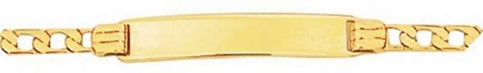 9k / 9ct gold ID BRACELET: 3.3mm wide, 19cm