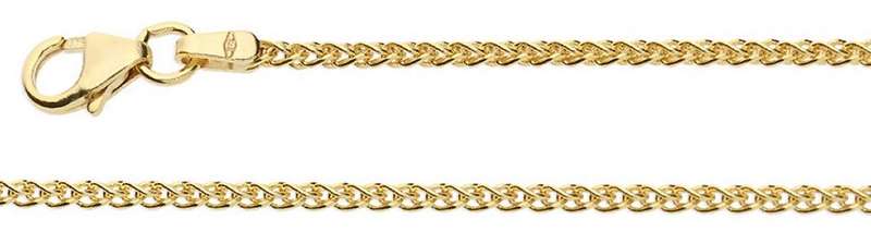 9k / 9ct gold Spiga / Wheat CHAIN: 1.7mm wide, 60cm. Limited!
