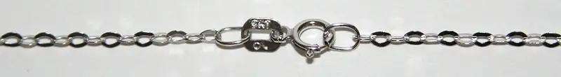 9k / 9ct white gold CHAIN: flat Anchor, 1.75mm wide, 42cm