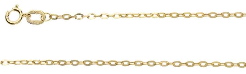 9k / 9ct gold CHAIN: 1.5mm wide Anchor, 50cm