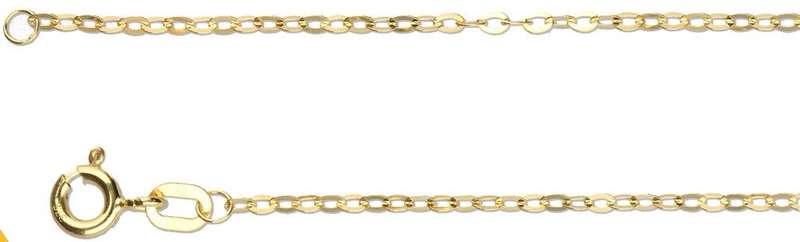 9k / 9ct gold CHAIN: flat Anchor, 1.75mm wide, 42cm