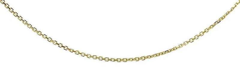 9k / 9ct gold CHAIN: diamond-cut Anchor, 0.9mm wide, 45cm. Limited!