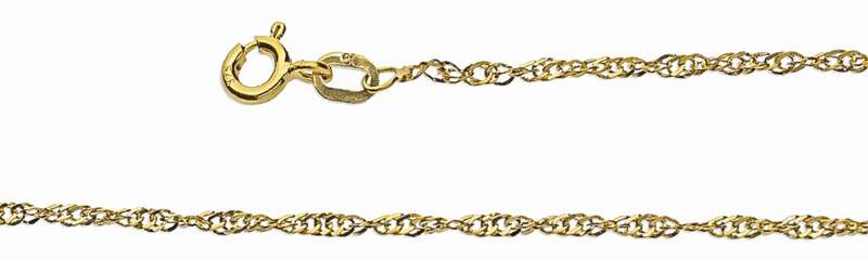 9k / 9ct gold CHAIN: Singapore disco, 1.65mm wide, 50cm